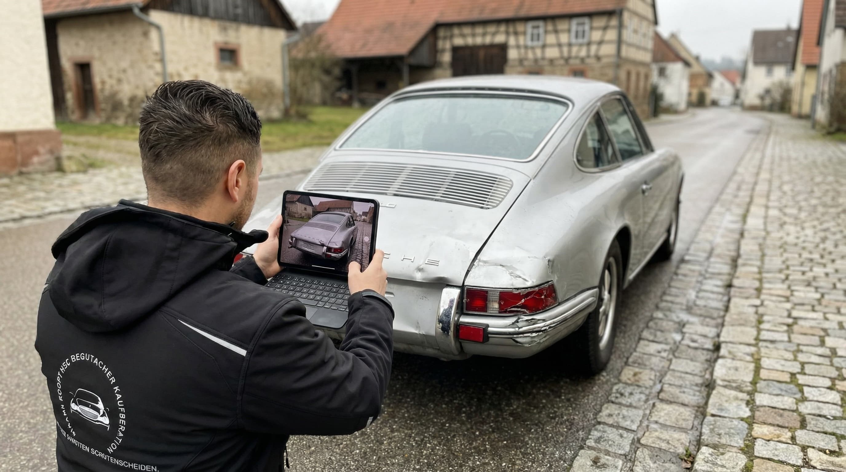 Gutachter bewertet klassischen Oldtimer